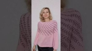"Розовый вереск"/Круглая жаккардовая кокетка./Анонс #вязанаяодежда #knitting #вязание