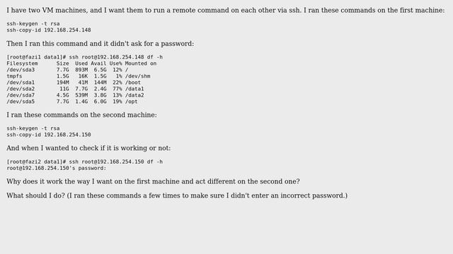 Unix & Linux: Can not ssh to server without a password смотреть онлайн