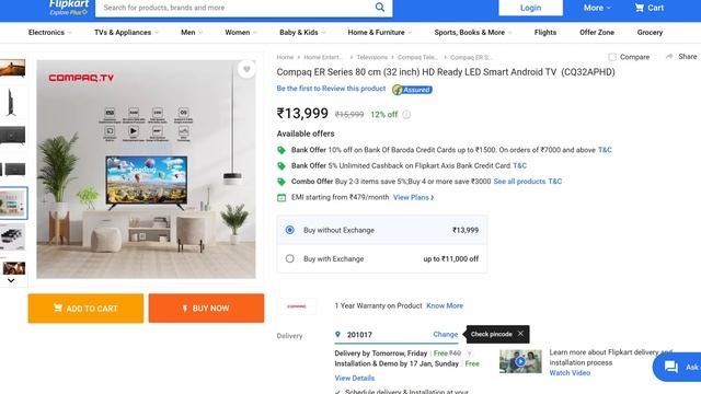 Compaq ER Series32 INCH HD Ready LED Smart Android TV📺 Launched At ₹13,999 | All The Details 👍
