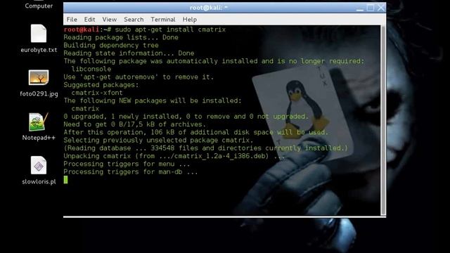Ինչպես Kali Linux-ի (Debian) տերմինալում ստանալ մատրիցայի էֆեկտ смотреть онлайн