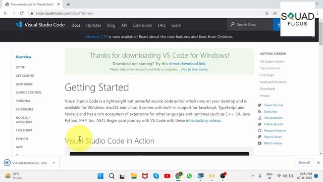 Install VS Code In 2 Minutes | Windows & Windows 11 | Hindi | Squad Focus смотреть онлайн