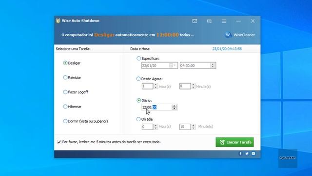 Como Agendar Desligamento Do Windows 10 Com O Wise Auto Shutdown смотреть онлайн