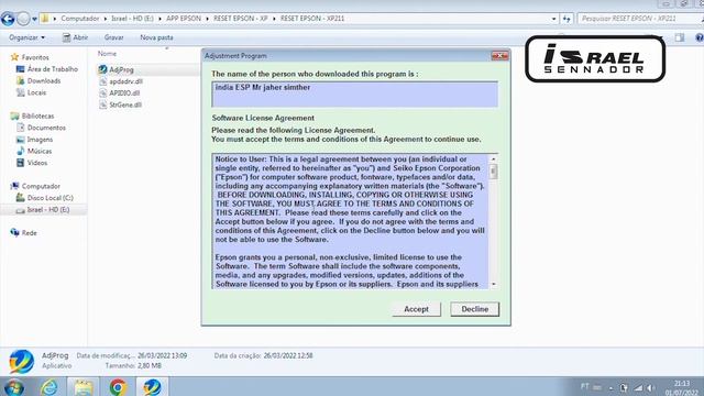 RESET EPSON XP211 - PASSO A PASSO смотреть онлайн