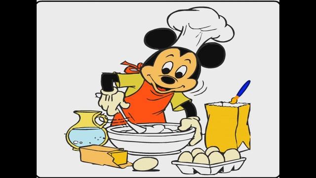 Раскраска Микки Маус готовит Mickey Mouse
