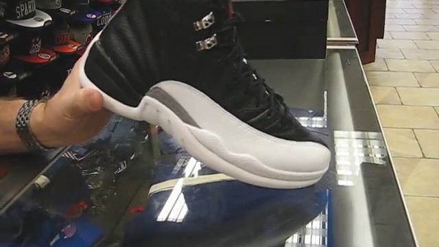 Nike Air Jordan 12 Retro - Black, Varsity Red & White - at Street Gear, Hempstead NY смотреть онлайн