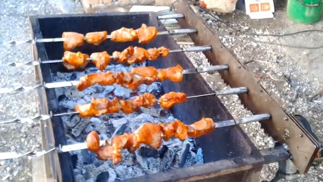 Мангал с электроприводом и регулятором скорости. смотреть онлайн