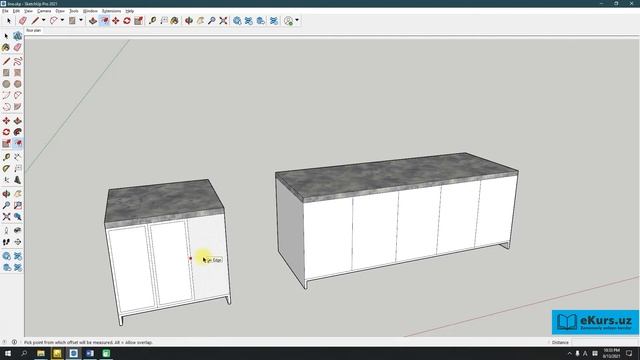 SketchUp 2021 - [27-Dars] - Offset tool- kichraytirib va kattalashtirib chizish смотреть онлайн