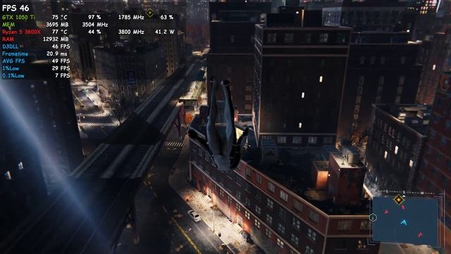 Marvels Spider Man Remastered gameplay on gtx 1050 ti + ryzen 5 3600x in 2023 best settings смотреть онлайн