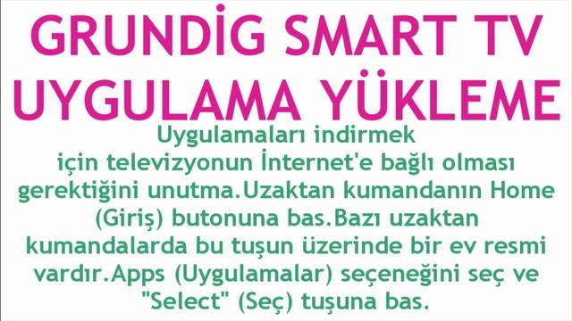 Grundig Smart TV Uygulama Yükleme Nasıl Yapılır? смотреть онлайн
