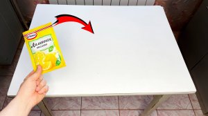 Как ОТМЫТЬ СТОЛ от ВЪЕВШИХСЯ ЗАСТАРЕЛЫХ ПЯТЕН?!! БЫТОВОЙ СОВЕТ для КУХНИ!