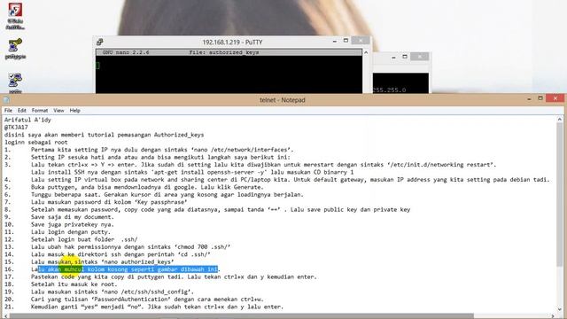 Tutorial pemasangan Authorized Key di Debian смотреть онлайн