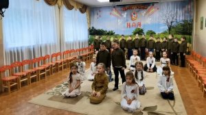 В землянке. Инсценировка 9 мая, песня ВОВ