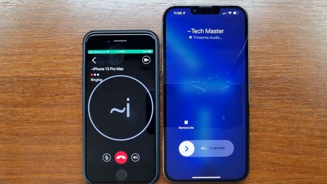 Threema App Incoming Call: iPhone 7 Calls iPhone 13 Pro Max смотреть онлайн