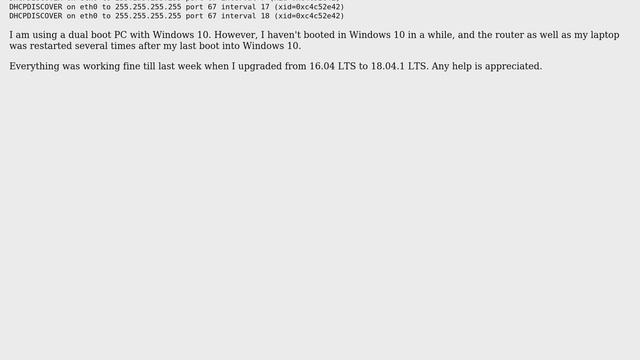 Ubuntu: Ethernet not working in 18.04. Wi-fi stops working after some time смотреть онлайн