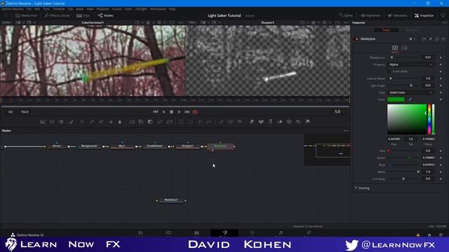 Tutorial: How to Make a Realistic Light Saber in Davinci resolve(Easy Way, New Technique) смотреть онлайн