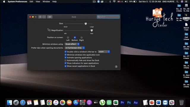 6.Sida Loo Beddelo Goobaha Kala Duwan Ee Dock-ga MacOs Apple