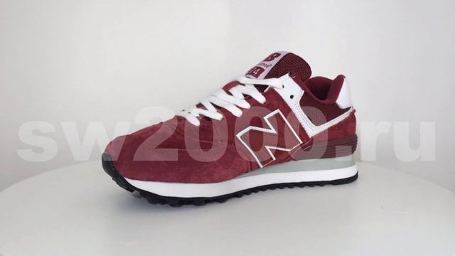 New Balance 574 White/Cherry Woman смотреть онлайн