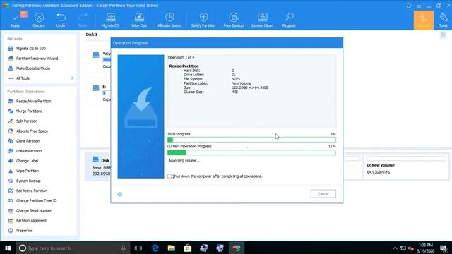 how to extend volume local drive with AOMEI смотреть онлайн