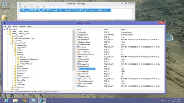 QS 120 Change the border width of a window in Windows 8 смотреть онлайн