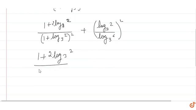 IIT JEE LOGARITHM The value of `(1+2(log)_3 2)/((1+(log)_3 2)^2)+((log)_6 2)^2`
is
2 (b) 3 (c) .. смотреть онлайн
