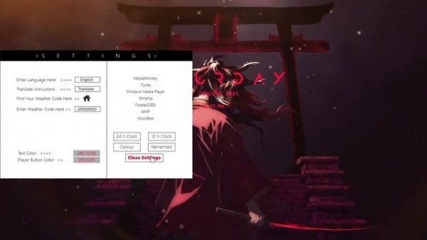 How to change color on rainmeter (Mond clock)