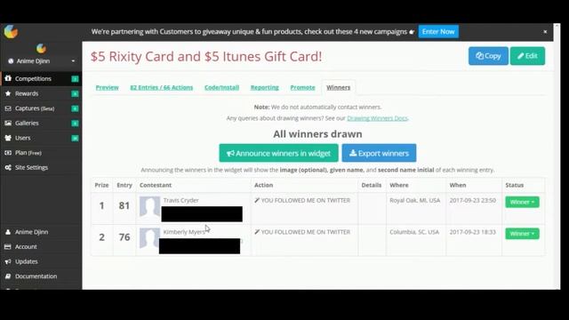 😀The Winners of the Itunes and the Rixity gift cards!😀 смотреть онлайн