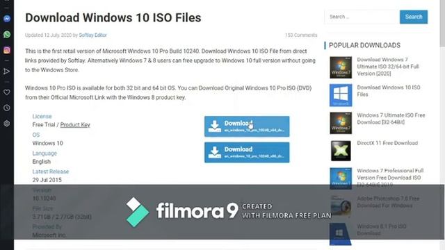 WINDOWS 10 PRO OS download for pc || 32 bit and 64 bit in தமிழ் || part 1 смотреть онлайн