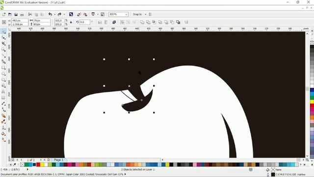 vector tutorial. how to create green apple logo design using corel draw смотреть онлайн
