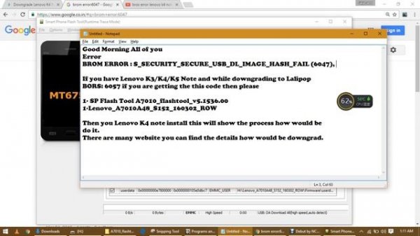 BROM ERROR : S_SECURITY_SECURE_USB_DL_IMAGE_HASH_FAIL (6047), @YinBoran @levenonphone