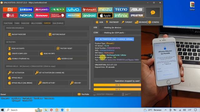 Cara Bypass iCloud iPhone 7 iOS 15.x terbaru Tanpa Jailbreak Paling Mudah dengan UnlockTool смотреть онлайн