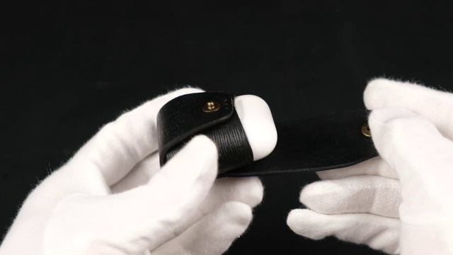 Чехол для AirPods сафьяно+патинаж черно синий смотреть онлайн