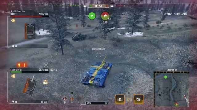 World of Tanks Console STARK STRV S1 /4701 dmg 972 assisted 5 kill TANK ACE/ stream részlet смотреть онлайн