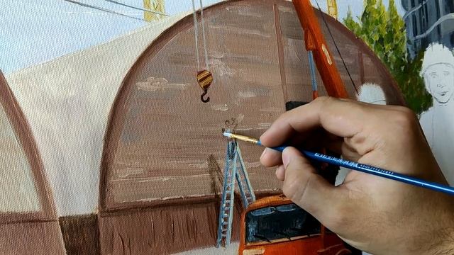 НАЧИНАЕМ РАБОТУ СО СЛОЖНОЙ ТЕХНИКОЙ! Картина масляными красками. ДЕНЬ 7 смотреть онлайн