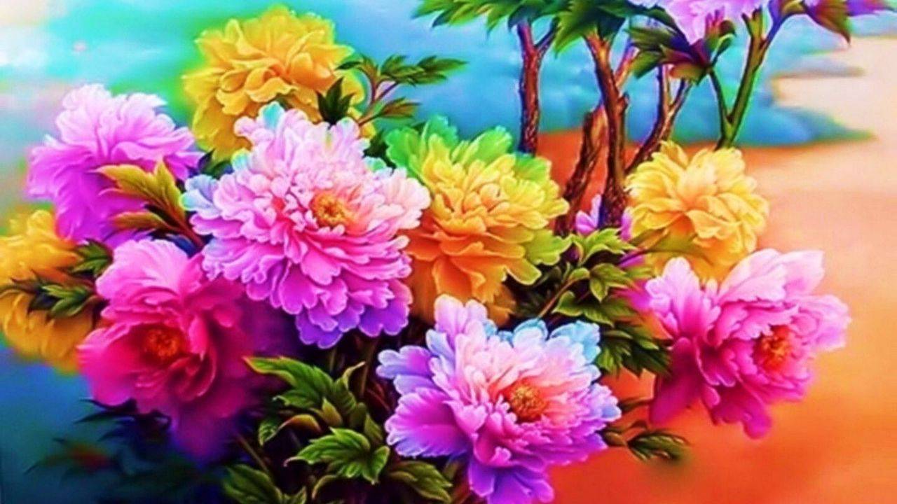 Пионы художника Wananа смотреть онлайн