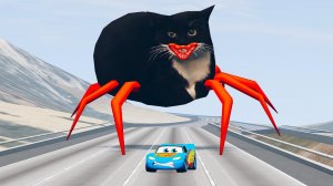 МОЛНИЯ МАККУИН ПРОТИВ КОТА МАКСВЕЛЛА beamng веселые гонки