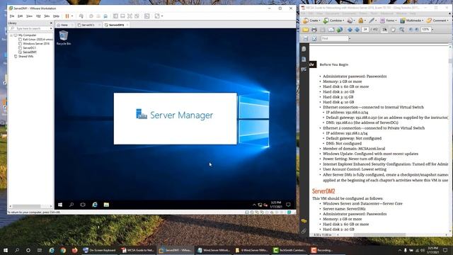 MCSA Guide to Networking with Windows Server 2016, Exam 70-741 Lab Configuration Part 2 (ServerDM1) смотреть онлайн
