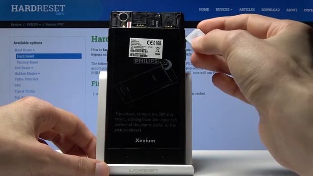 How to Insert Micro SIM Card to PHILIPS Xenium V787 - Input Memory Card смотреть онлайн