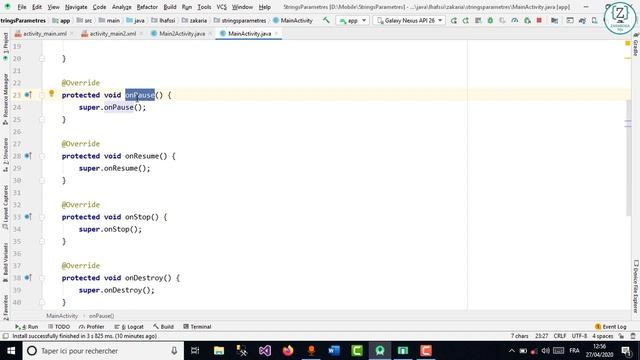 21 - Cycle de vie d'une activité(android studio)- شرح смотреть онлайн