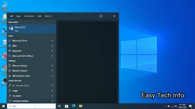 3 Easy Tips How to Open MS Word in PC in Windows 10 | PC / Laptop main MS Word Kaise Open Kerain смотреть онлайн
