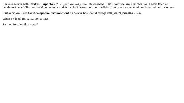 DevOps & SysAdmins: centos6 / apache2.2 / mod_deflate: Not working смотреть онлайн