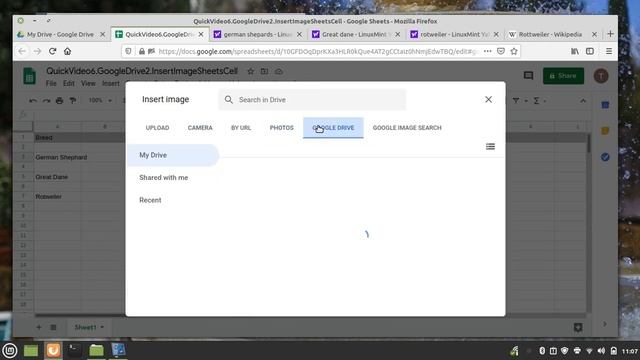 Google Sheets: Inserting an image within a cell смотреть онлайн