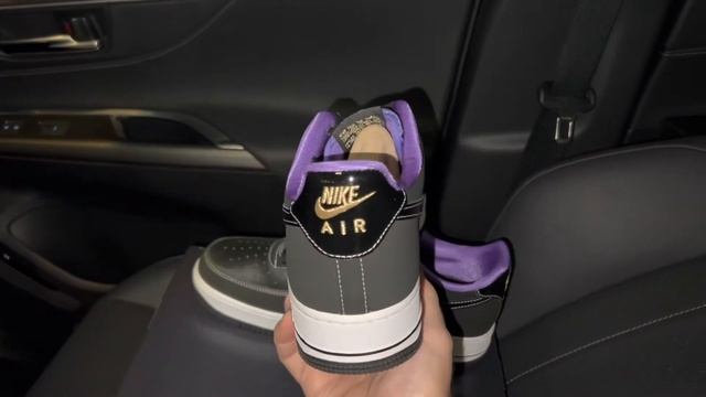 Nike Air Force 1 Low World Champ Lakers Black Purple Shoes смотреть онлайн