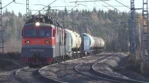 Поезда России в солнечный день на Транссибе | Железная дорога в Сибири