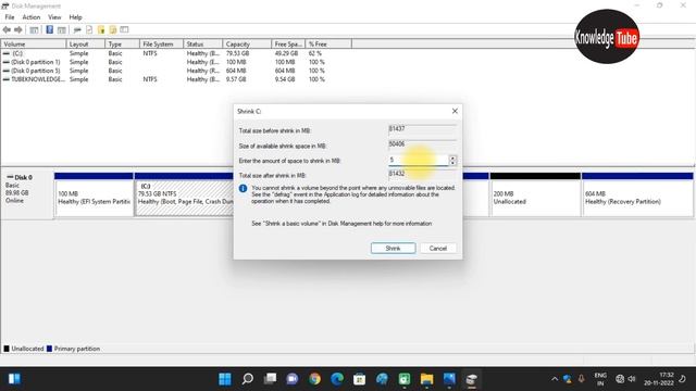 How to Shrink volume Hard Disk Windows 7, 10, 11 hindi | हार्डडिस्क में पार्टीशन करे बिना Format? смотреть онлайн
