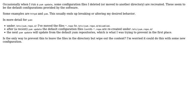 Unix & Linux: How can I prevent yum update from creating config files? (2 Solutions!!) смотреть онлайн