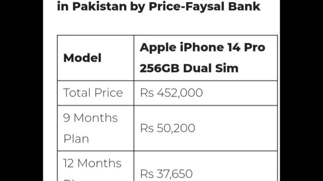 Buy Iphone 14 Pro On Installments Through Banks In Pakistan With 0% Markup #iphone