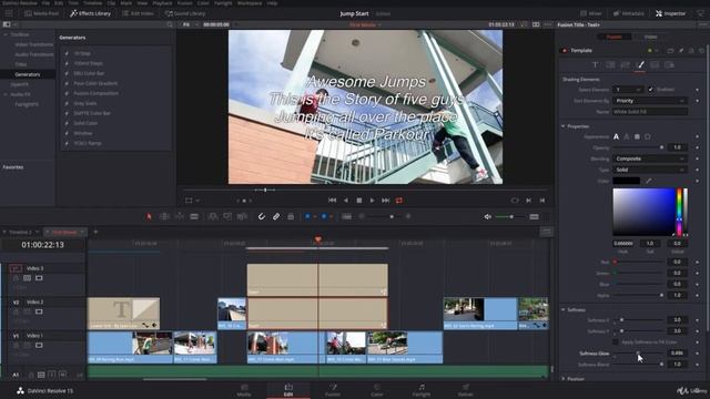 Davinci Resolve Tutorial 118 Tip How to create awesome text shadows in Fusion Text смотреть онлайн