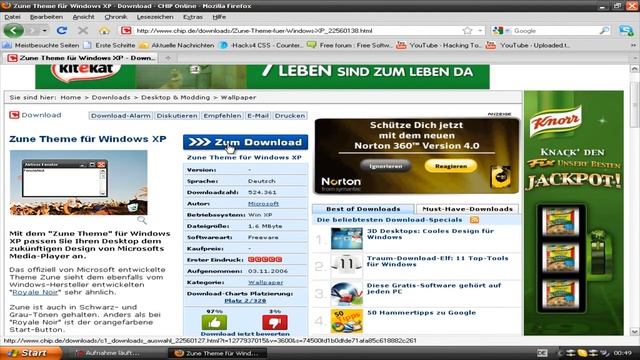 Zune Desktop Theme Windows XP смотреть онлайн