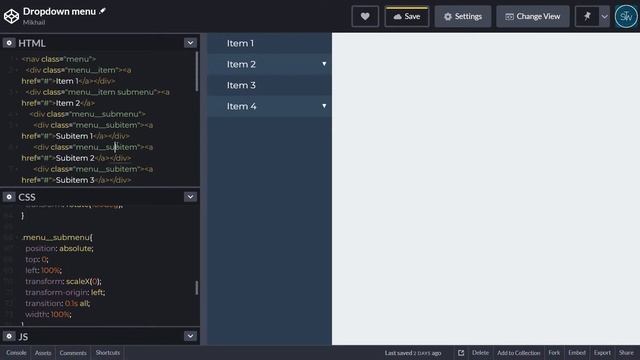 Vertical double dropdown menu (CSS + HTML) смотреть онлайн