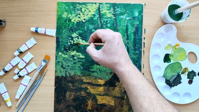 Пару капель АКРИЛА и картина готова / Быстрая техника рисования акрилом смотреть онлайн